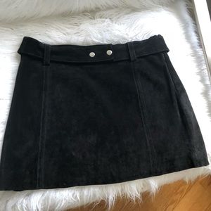 Zara real suede mini skirt size L